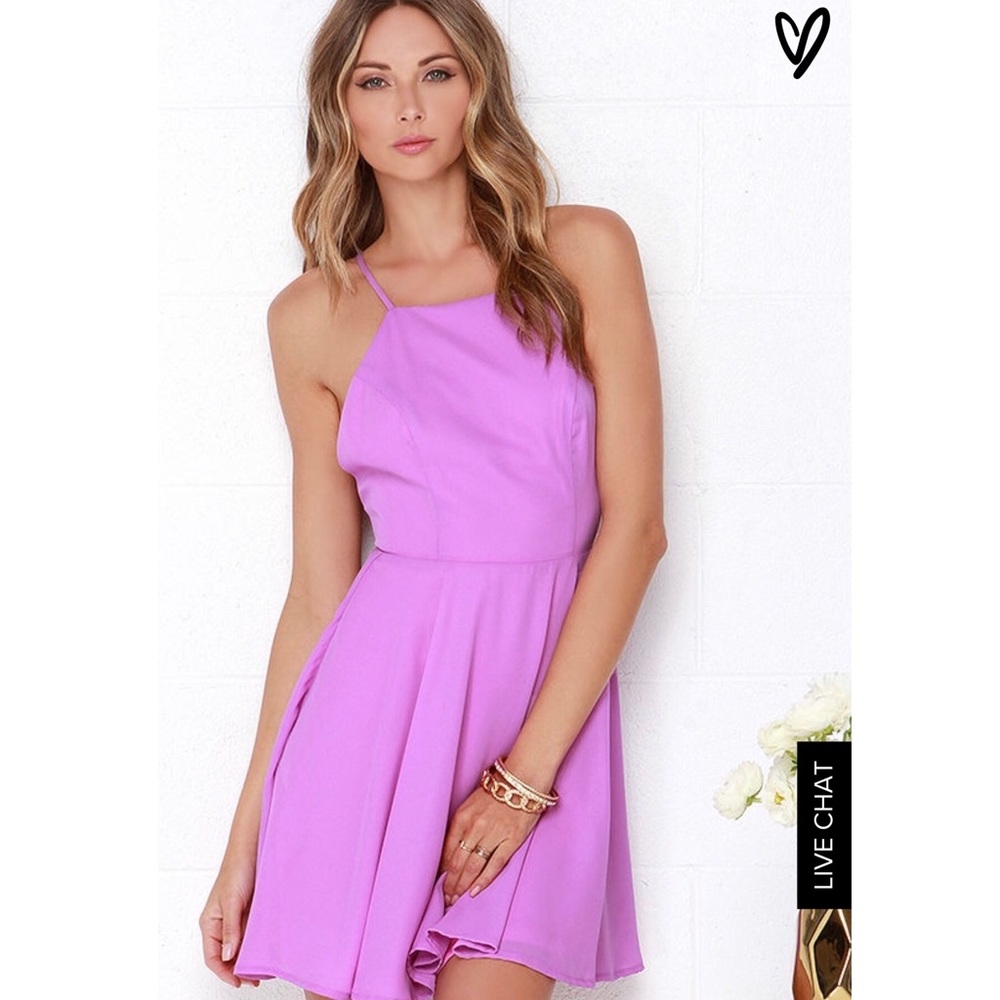 Lulus strappy together orchid purple dress